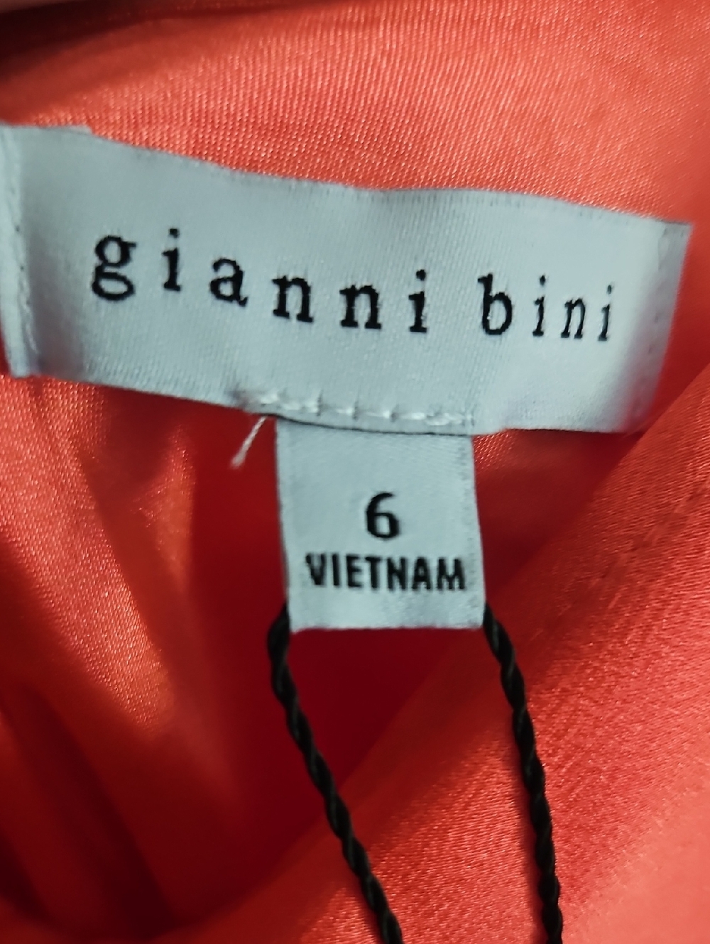 NWT Gianni Bini Peyton Satin Mini Sheath Dress: Color- Mandarin: Size- 6 - Picture 9 of 12